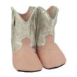cowboy boots - silver/pink