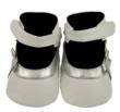 party time white/silver baby sandals