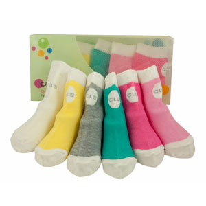 cheeky little box of socks - girls brights selection